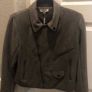 Moto Faux Suede Jacket by Solitaire, Medium, NWOT